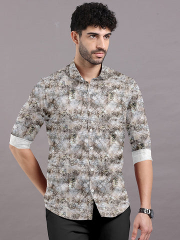 Vintage Floral Printed Premium Cotton Shirt