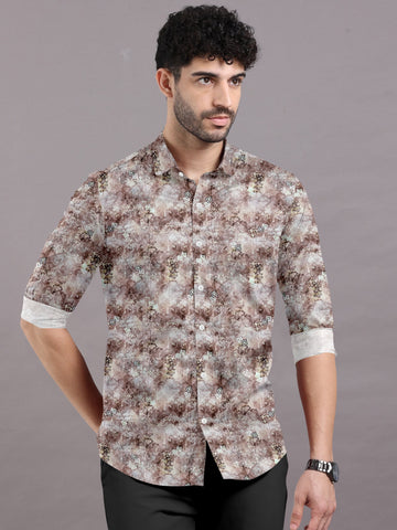 Bohemian Floral Printed Premium Cotton Shirt